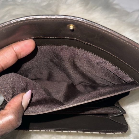 Vintage CELINE Monogram Jacquard Long Wallet Brown GUC - Picture 9 of 14